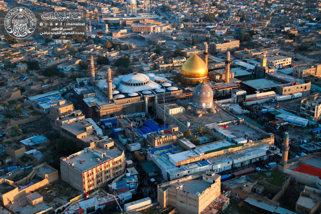 تقرير مصور : صور جوية لزيارة ذكرى استشهاد الامام الحسن العسكري سلام الله عليه | 