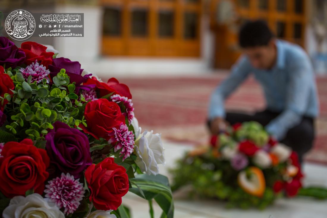 تقرير مصور : تزيين الحرم المطهر بالورود أستقبالاً لمولد النبي الاكرم محمد (صلى الله عليه وآله وسلم) | 