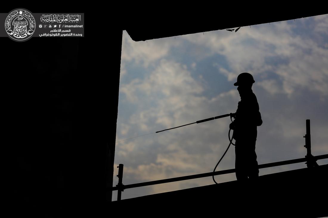 تقرير مصور : استمرار الاعمال في صحن فاطمة الزهراء عليها السلام ضمن مشروع التوسعة التابع الى العتبة العلوية المقدسة | 