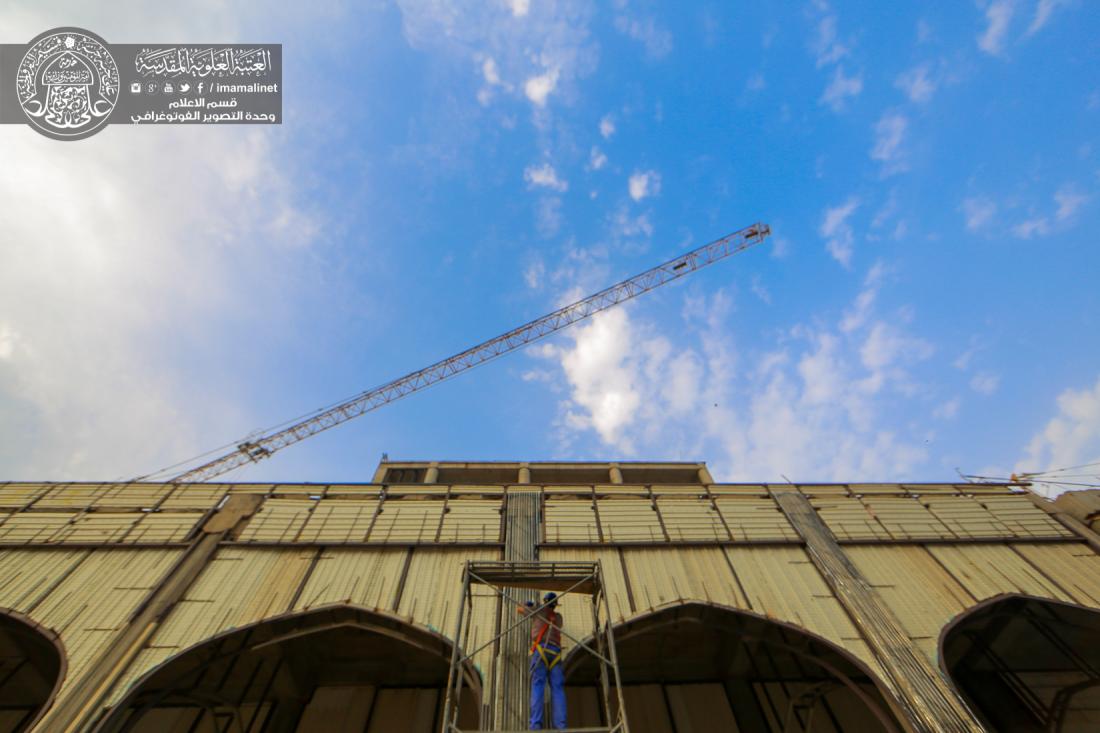 تقرير مصور : استمرار الاعمال في صحن فاطمة الزهراء عليها السلام ضمن مشروع التوسعة التابع الى العتبة العلوية المقدسة | 