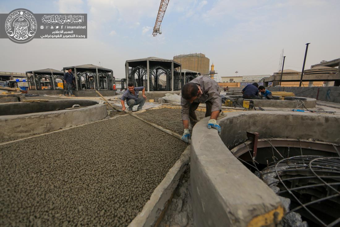 تقرير مصور : استمرار الاعمال في صحن فاطمة الزهراء عليها السلام ضمن مشروع التوسعة التابع الى العتبة العلوية المقدسة | 