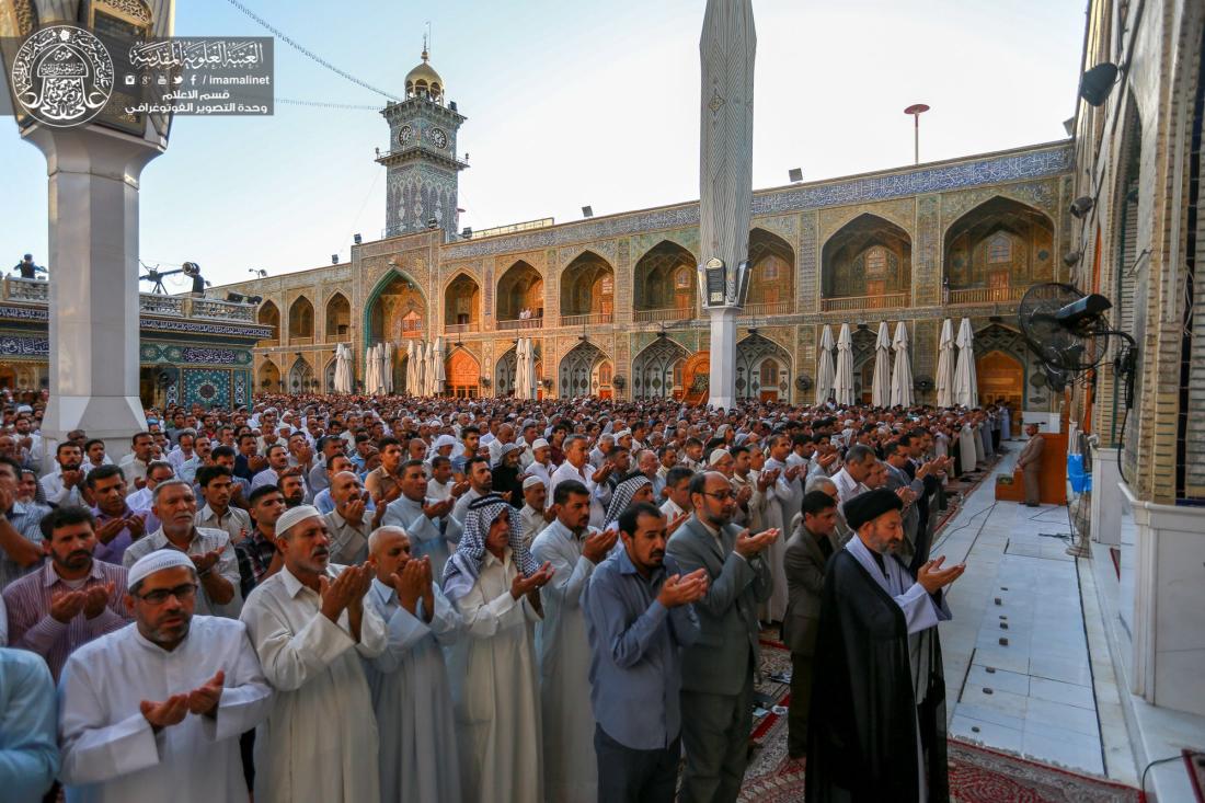 صلاة العيد في العتبة العلوية المقدسة بإمامة السيد نزار هاشم حبل المتين  | 