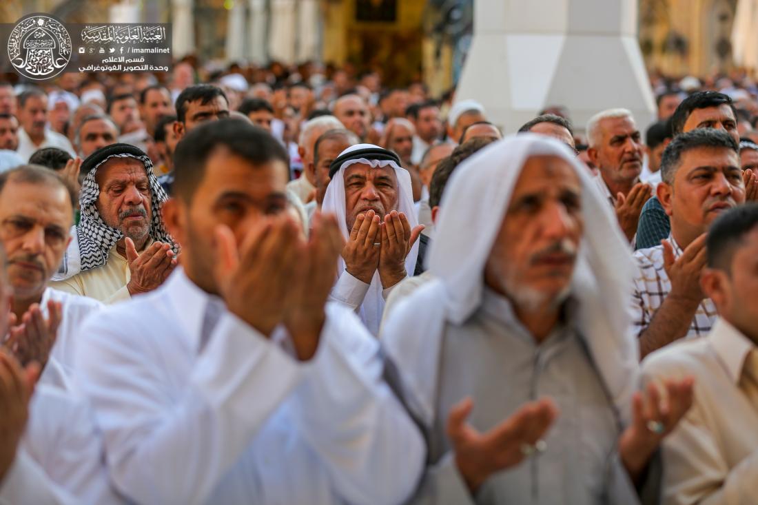 صلاة العيد في العتبة العلوية المقدسة بإمامة السيد نزار هاشم حبل المتين  | 