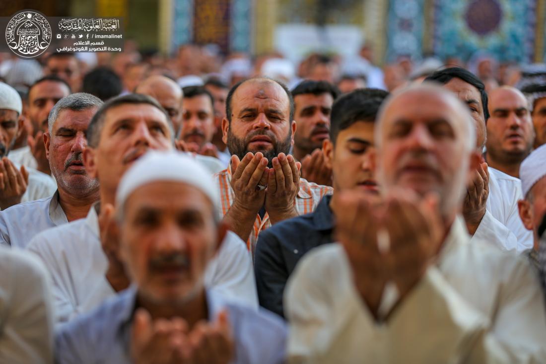 صلاة العيد في العتبة العلوية المقدسة بإمامة السيد نزار هاشم حبل المتين  | 