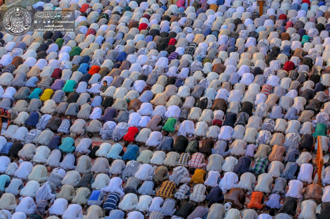 صلاة العيد في العتبة العلوية المقدسة بإمامة السيد نزار هاشم حبل المتين  | 