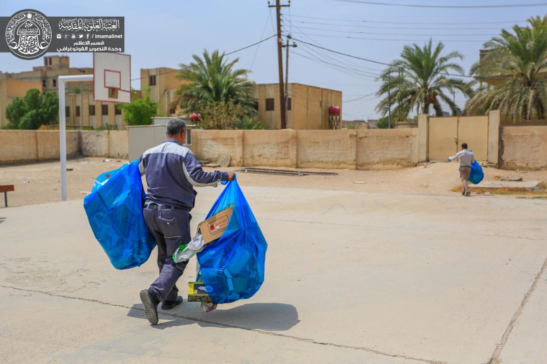 العتبة العلوية المقدسة تستمر بصيانة وتنظيف المدارس في المحافظة | 