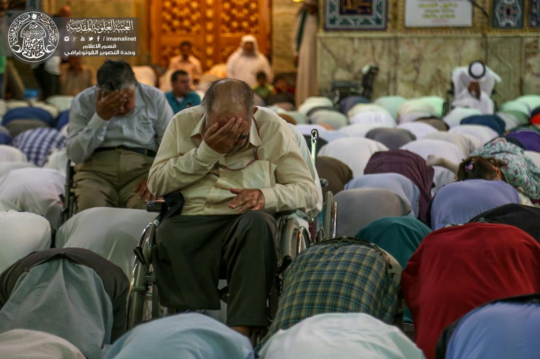 صلاة الجماعة داخل الصحن العلوي الشريف ليلة عيد الغدير الاغر | 