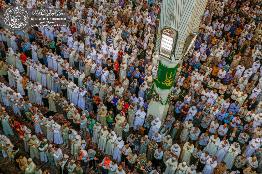 صلاة الجماعة داخل الصحن العلوي الشريف ليلة عيد الغدير الاغر | 