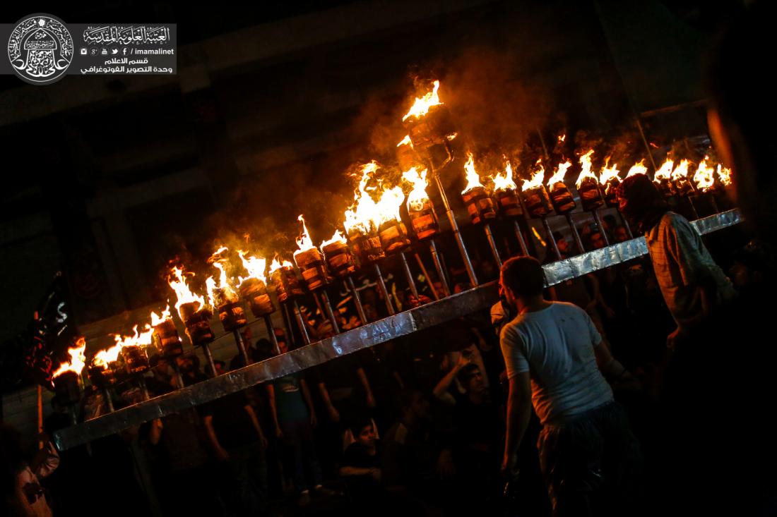 مراسم عزاء أهالي النجف الاشرف ليلة التاسع من محرم في رحاب العتبة العلوية المقدسة | 