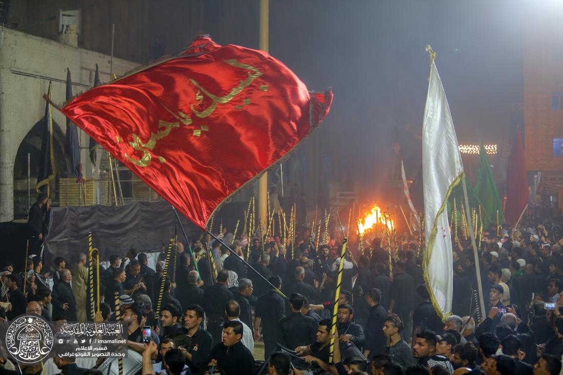 مواكب النجف الاشرف يحيون ليلة الاحزان الاليمة بجوار مرقد الامام علي (عليه السلام) | 