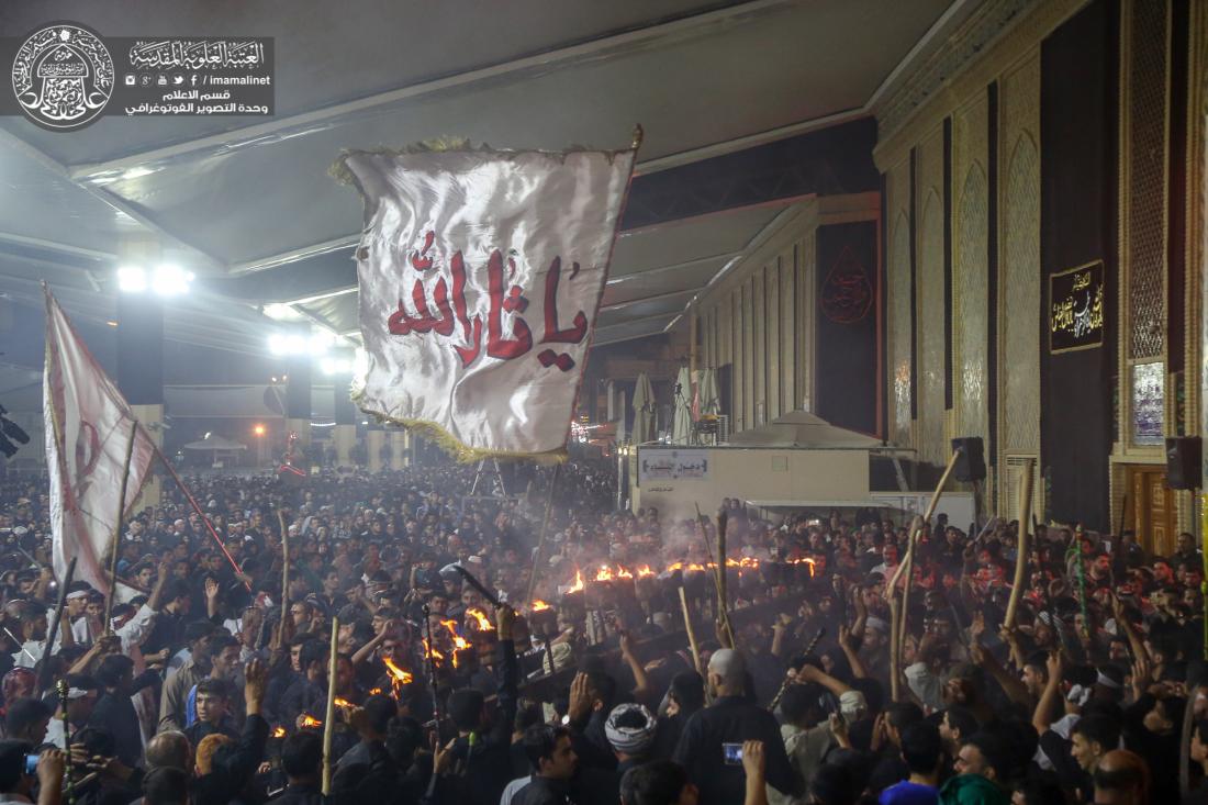 مواكب النجف الاشرف يحيون ليلة الاحزان الاليمة بجوار مرقد الامام علي (عليه السلام) | 