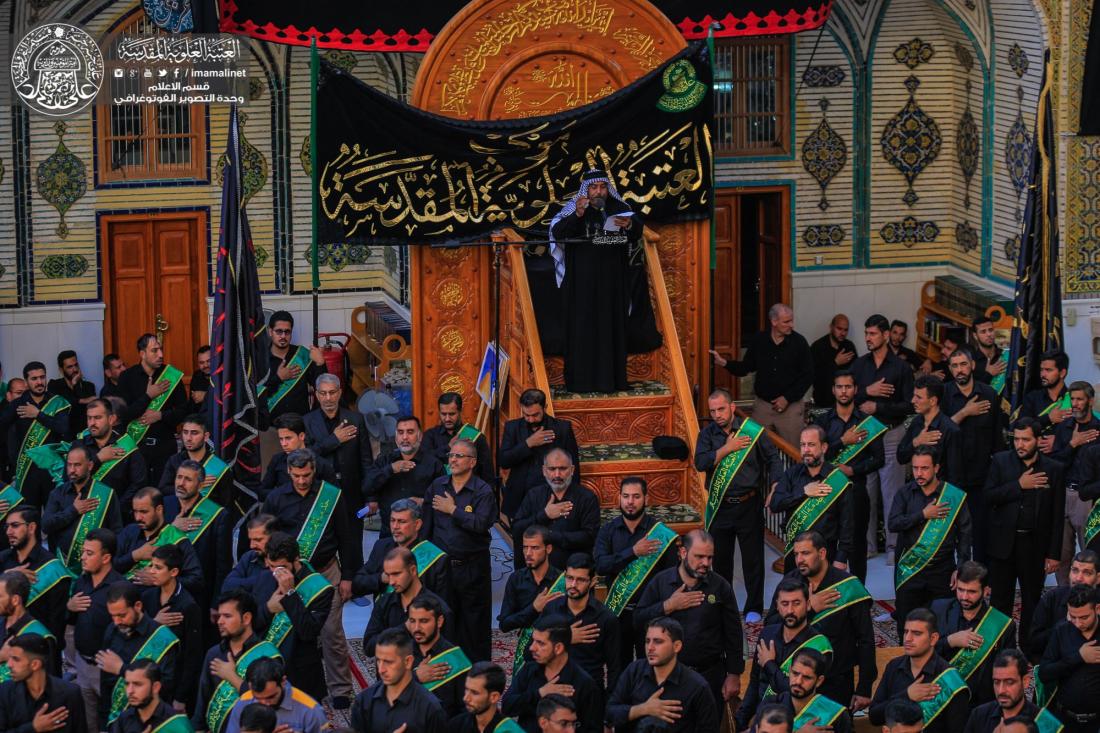 منتسبوا العتبة العلوية المقدسة يحيون ذكرى شهادة الامام زين العابدين (عليه السلام) | 