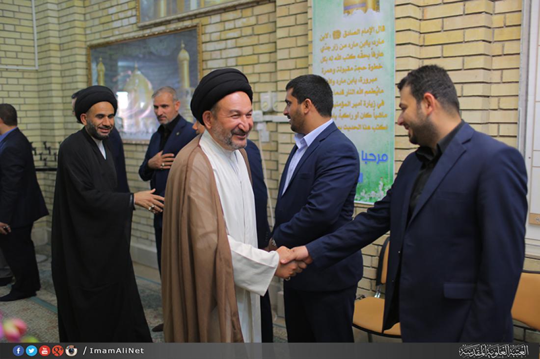 تقرير مصور : مراسيم تغير امانة العتبة العلوية المقدسة من سماحة الشيخ ضياء زين الدين الى سماحة السيد نزار هاشم حبل المتين  | 