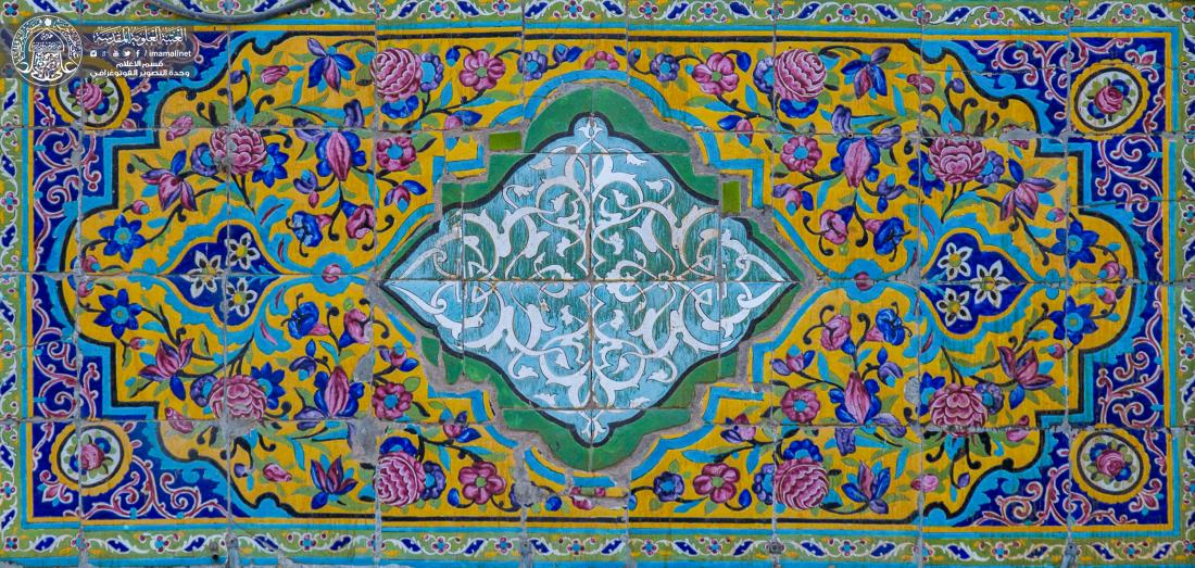 مجموعة من النقوش والزخارف التراثية المنتشرة في ارجاء الصحن الحيدري الشريف | 