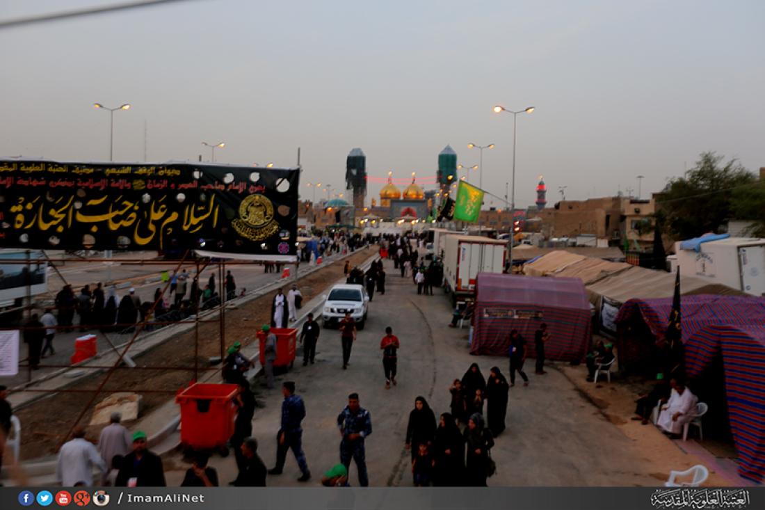 تقرير مصور : موكب العتبة العلويه المقدسه يقوم بخدمة زائري الامام الكاظم سلام الله عليه في الكاظمية المقدسه | 