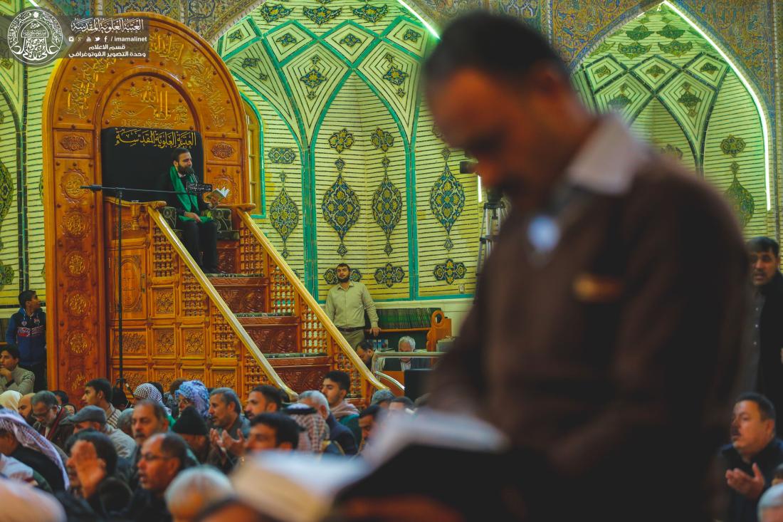 اجواء قراءة دعاء كميل في الصحن الحيدري الشريف  | 