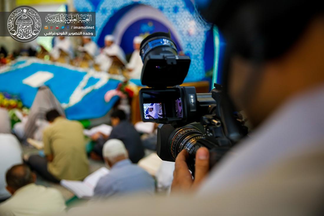 تقرير مصور : تواصل العمل المتميز في شعبة البث الفضائي في العتبة العلوية المقدسة  | 