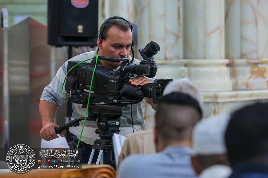 تقرير مصور : تواصل العمل المتميز في شعبة البث الفضائي في العتبة العلوية المقدسة  | 