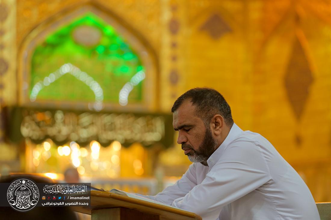 تقرير مصور : دار القران الكريم في العتبة العلوية المقدسة يقيم المحفل القراني بعد صلاة الفجر  | 
