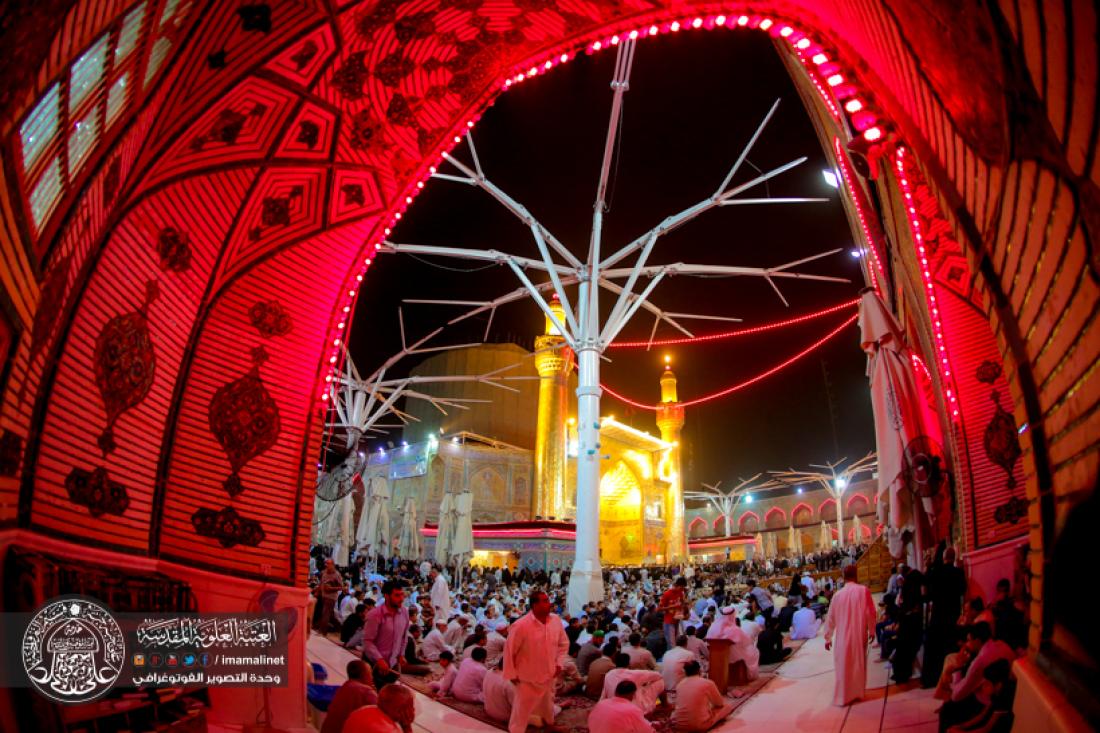 تقرير مصور : رفع المصاحف في اول ليلة من ليالي القدر المباركة في العتبة العلوية المقدسة  | 