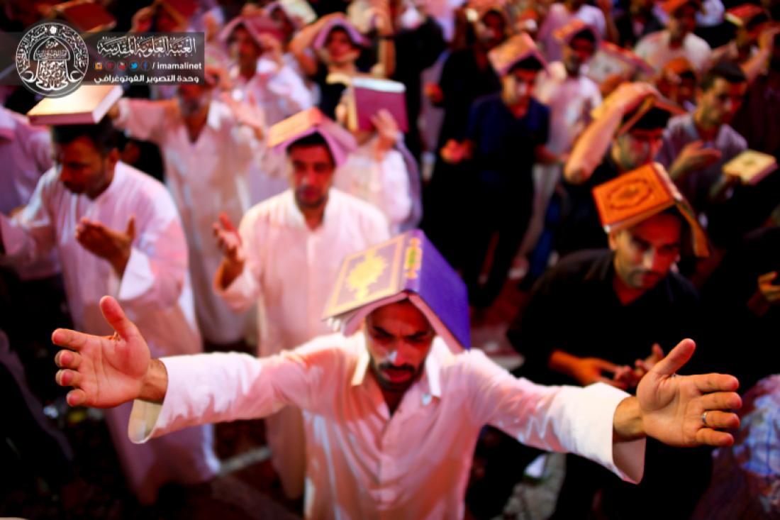 تقرير مصور : رفع المصاحف في ليلة القدر المباركة 21 من رمضان المبارك في المرقد العلوي المطهر  | 