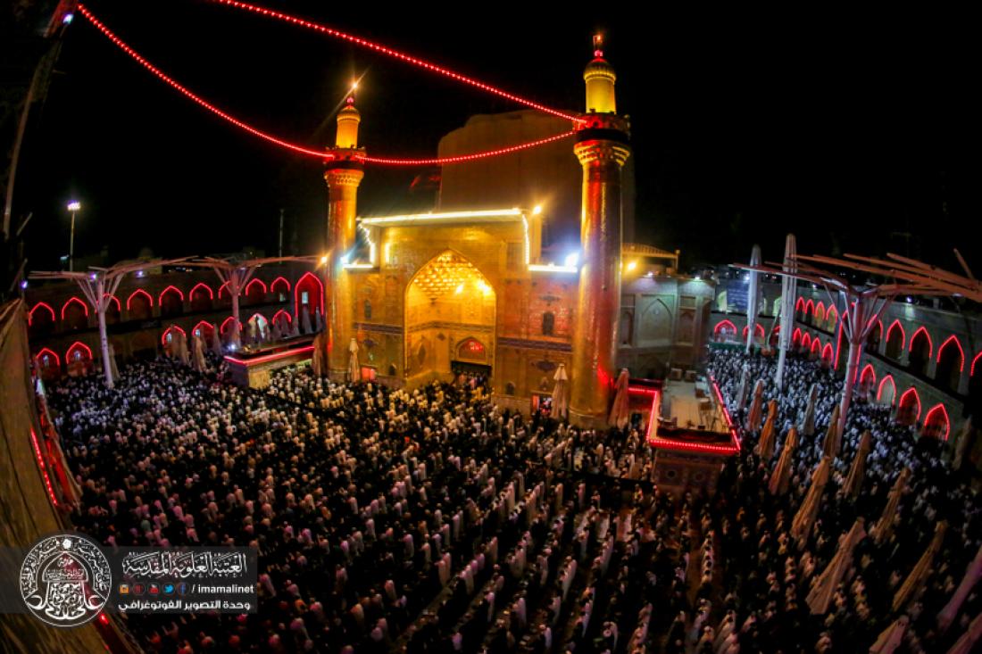 تقرير مصور : مراسيم التشيع الرمزي للمولى امير المؤمنين سلام الله عليه في العتبة العلوية المطهرة | 