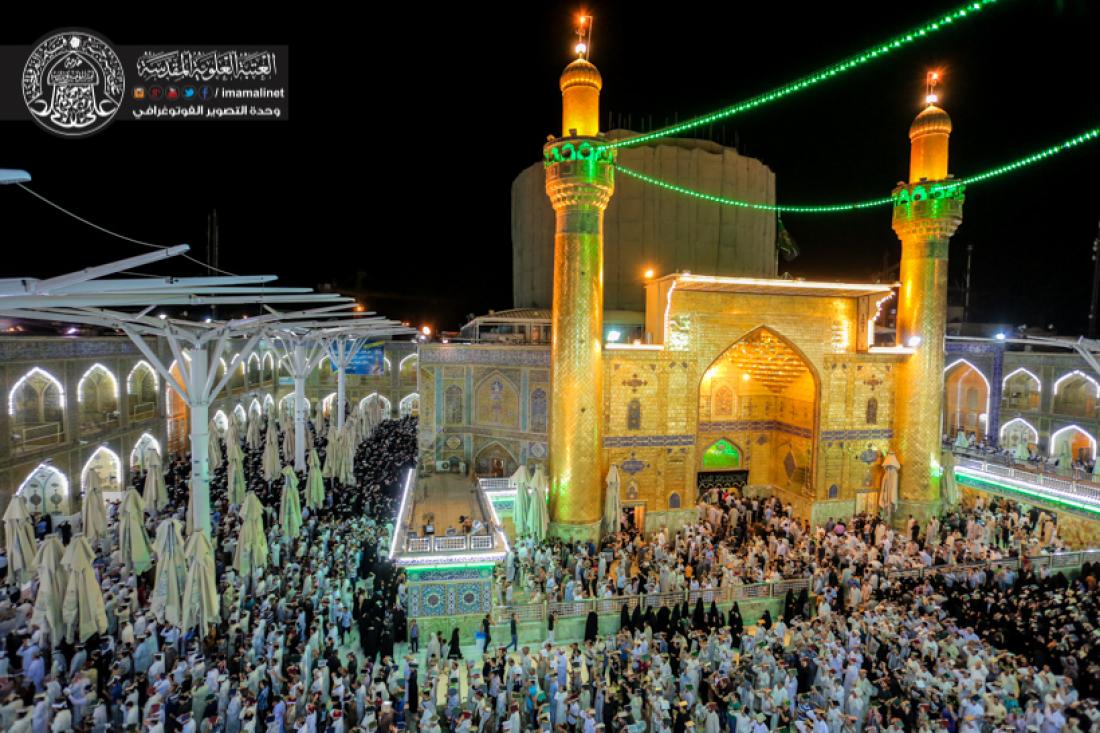 تقرير مصور : اعمال الليلة الثالثة من ليالي القدر المباركة في الصحن العلوي المطهر  | 