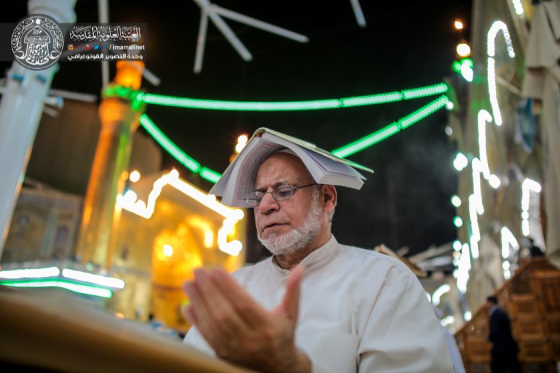 تقرير مصور : اعمال الليلة الثالثة من ليالي القدر المباركة في الصحن العلوي المطهر  | 