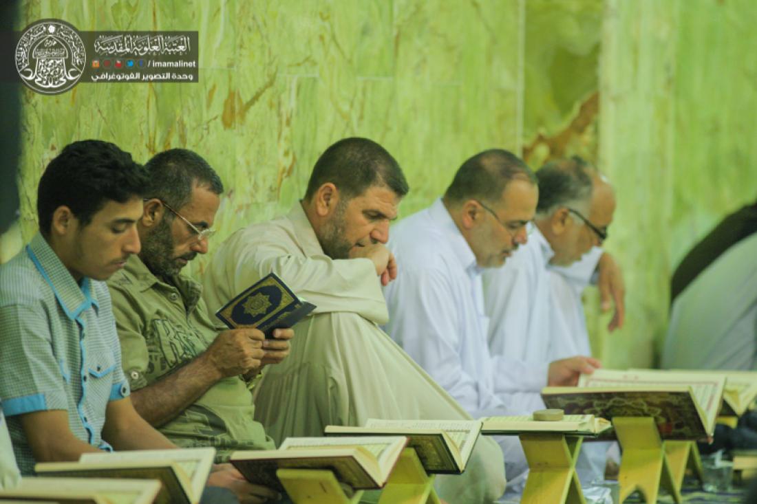 تقرير مصور : الختمة القرانية الرمضانية السنوية في مسجد الكوفة المعظم  | 