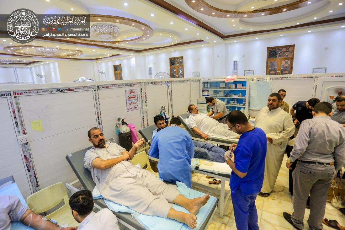 تقرير مصور : حملة التبرع بالدم لجرحى الحشد الشعبي في مستوصف العتبة العلوية المقدسة  | 
