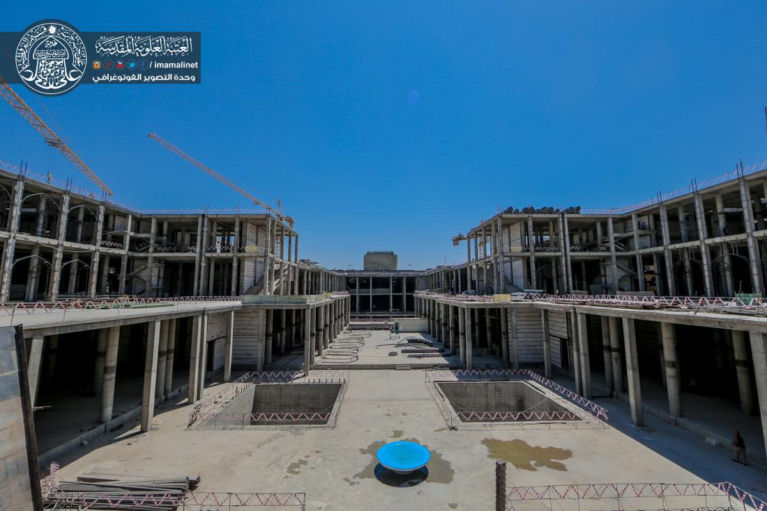 تقرير مصور : استمرار العمل المتواصل في مشروع صحن السيدة فاطمة الزهراء سلام الله عليها التابع للعتبة العلوية المقدسة  | 