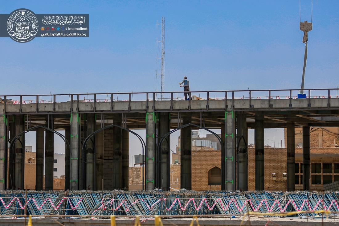 تقرير مصور : استمرار العمل المتواصل في مشروع صحن السيدة فاطمة الزهراء سلام الله عليها التابع للعتبة العلوية المقدسة  | 