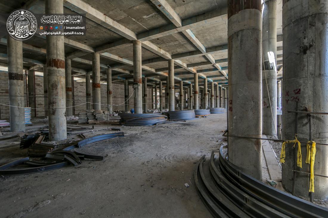 تقرير مصور : استمرار العمل المتواصل في مشروع صحن السيدة فاطمة الزهراء سلام الله عليها التابع للعتبة العلوية المقدسة  | 