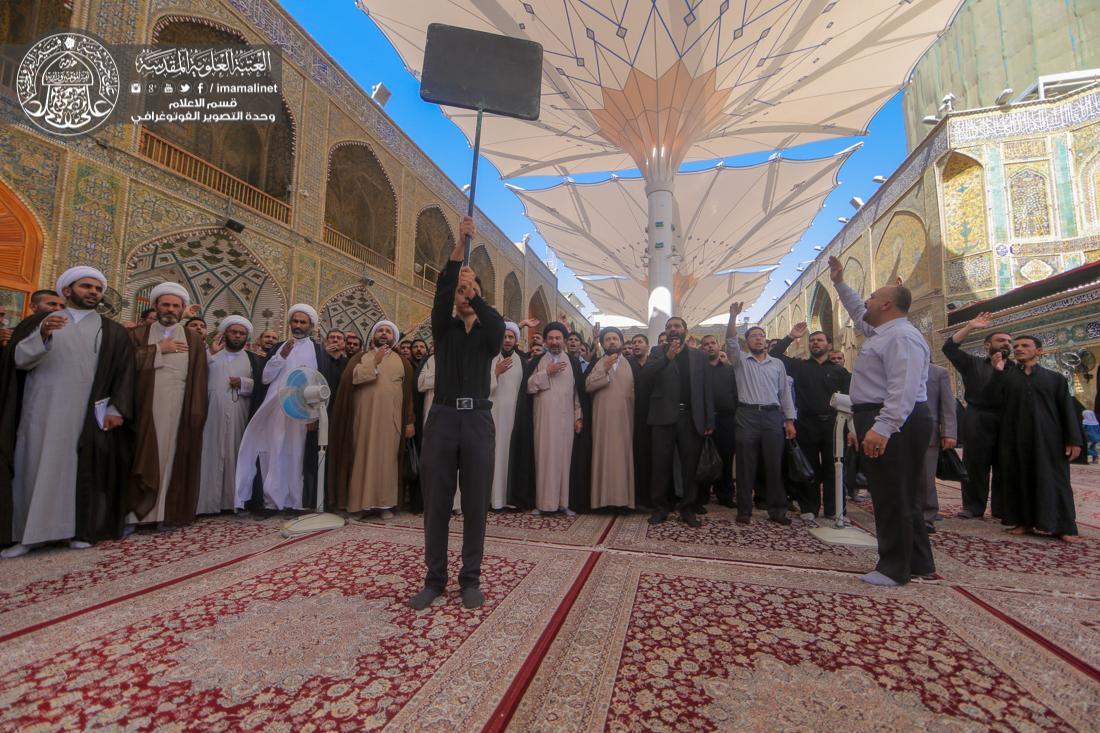 تقرير مصور : موكب العتبة العلوية المقدسة يجدد العزاء بذكرى اربعين المولى امير المؤمنين سلام الله علية  | 