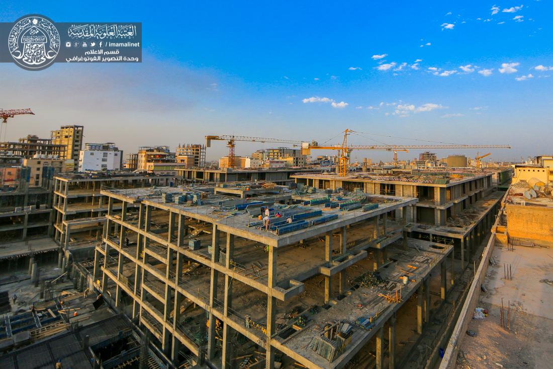 تقرير مصور : استمرار العمل في صحن فاطمة الزهراء سلام الله عليها ضمن مشروع التوسعة في العتبة العلوية المقدسة | 