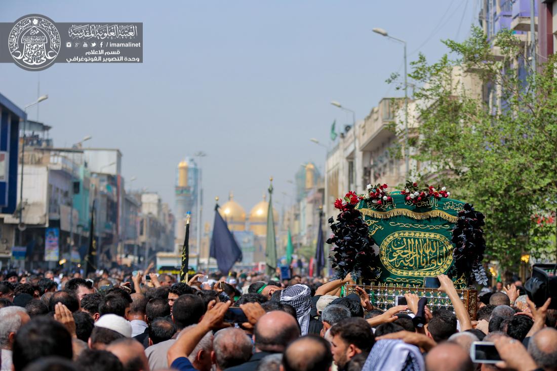 تقرير مصور : تشيع النعش الرمزي للامام محمد الجواد سلام الله عليه في ذكرى استشهاده في  العتبة الكاظمية المقدسة  | 