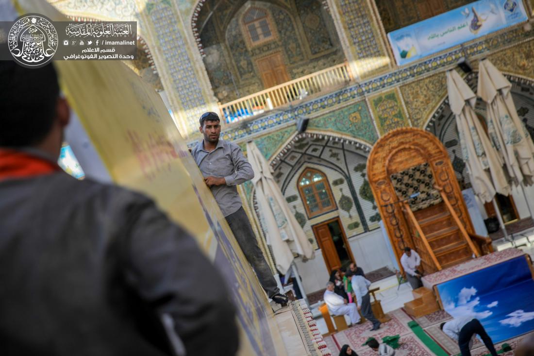 تقرير مصور :  استعدادات شعبة الاعلانات في العتبة العلوية المقدسة في ذكرى عيد الغدير الاغر  | 