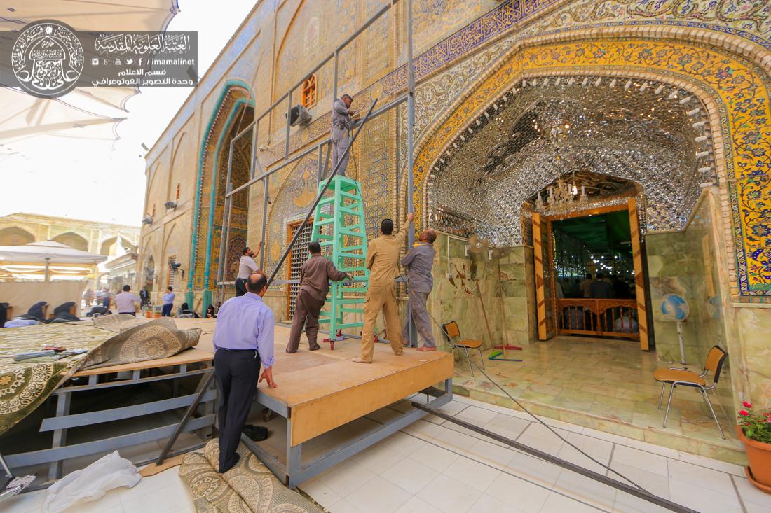 تقرير مصور : تحضيرات مهرجان الغدير في العتبة العلوية المقدسة | 