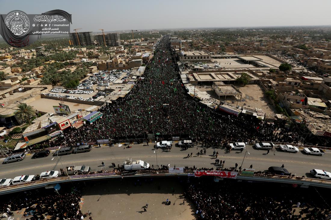 تقرير مصور : اجواء زياره العاشر من المحرم ومراسيم ركضة طويريج من الجو في كربلاء المقدسة | 