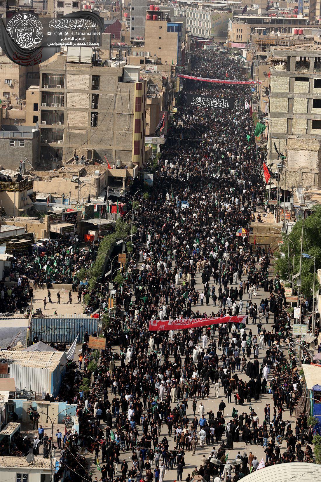 تقرير مصور : اجواء زياره العاشر من المحرم ومراسيم ركضة طويريج من الجو في كربلاء المقدسة | 