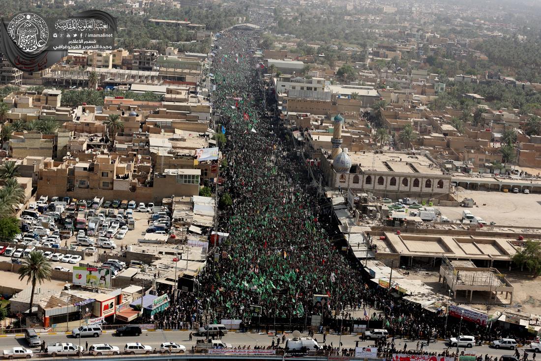 تقرير مصور : اجواء زياره العاشر من المحرم ومراسيم ركضة طويريج من الجو في كربلاء المقدسة | 