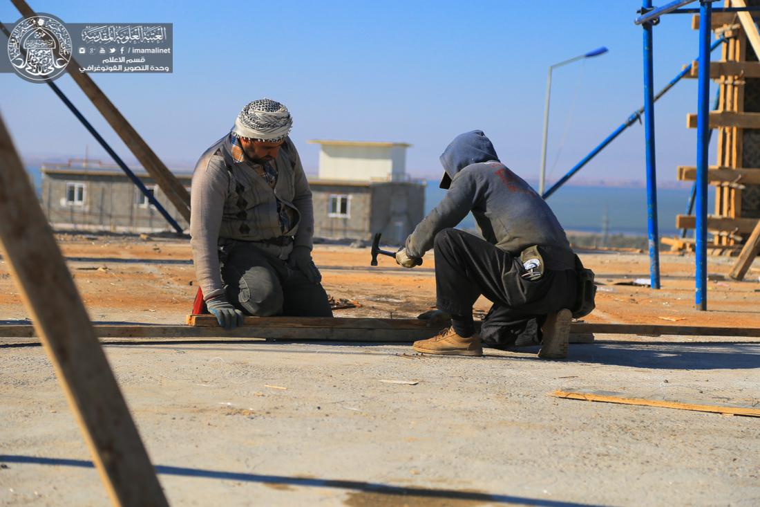 تقرير مصور : قسم الشؤون الهندسية والفنية في العتبة العلوية المقدسة يباشر بإنشاء استراحة جديدة للزائرين تسع 5 آلاف زائر | 