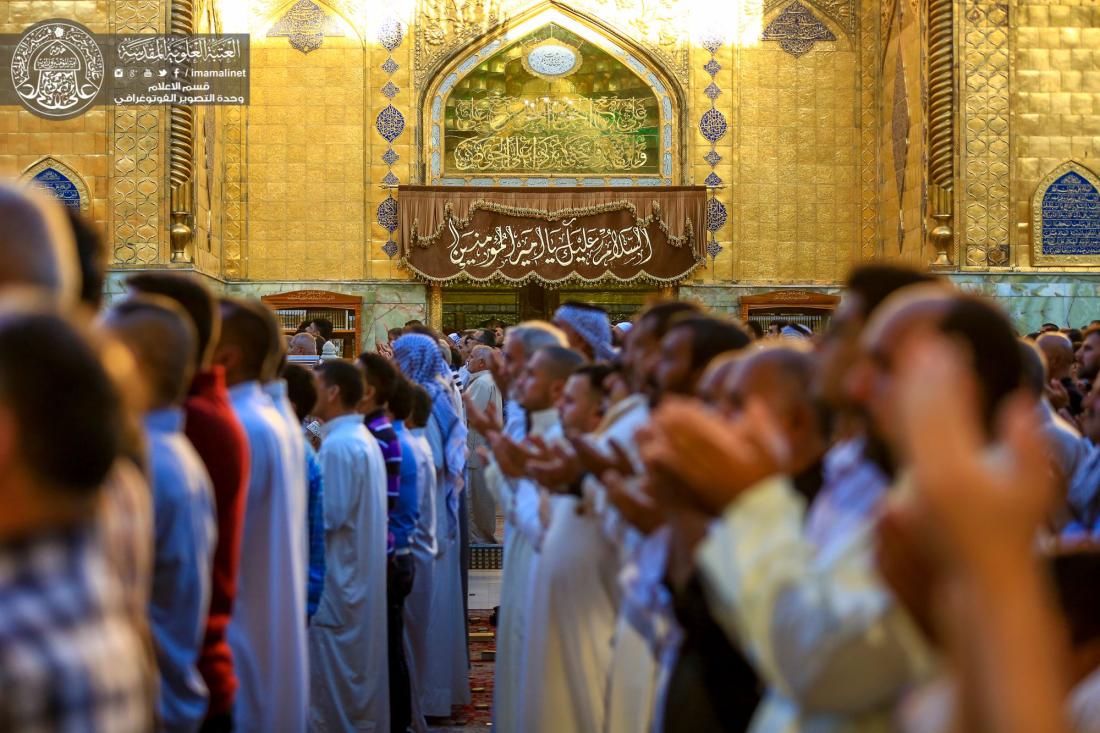 صلاة العيد في العتبة العلوية المقدسة بإمامة السيد نزار هاشم حبل المتين  | 