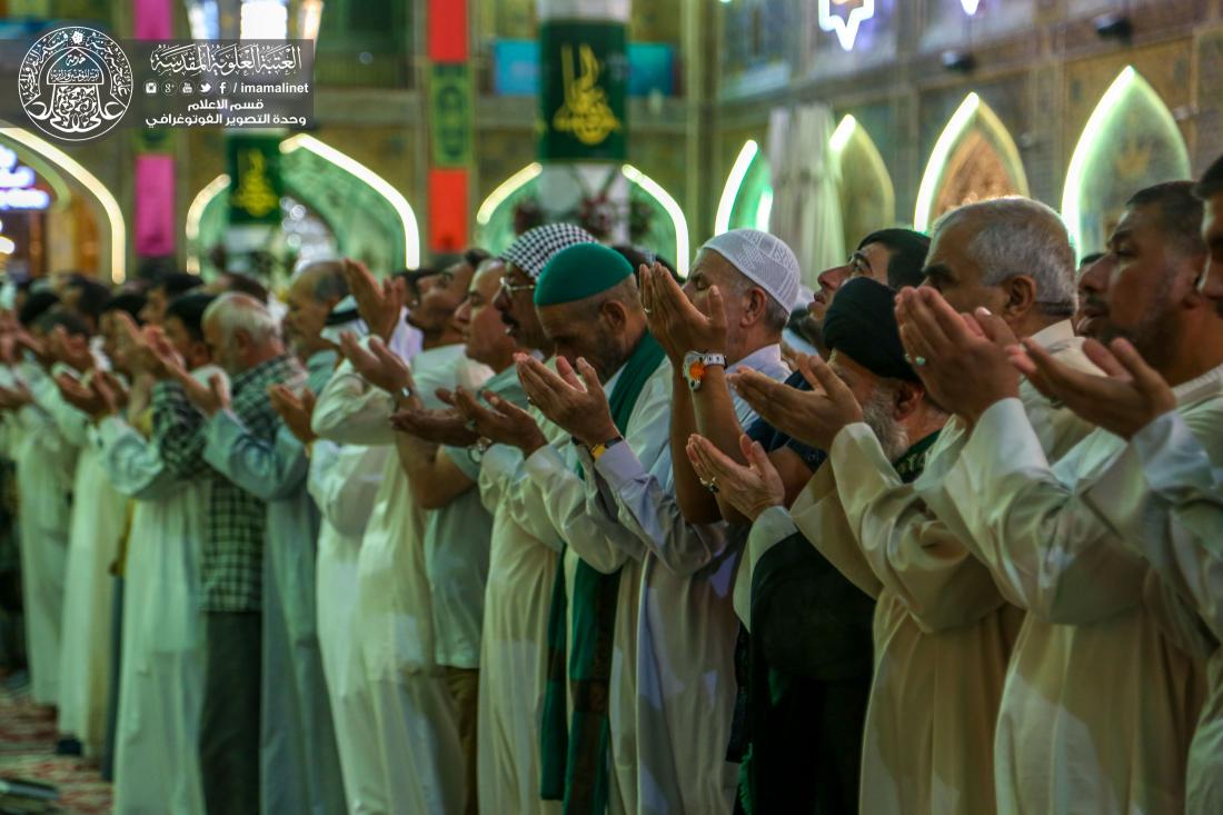 صلاة الجماعة داخل الصحن العلوي الشريف ليلة عيد الغدير الاغر | 