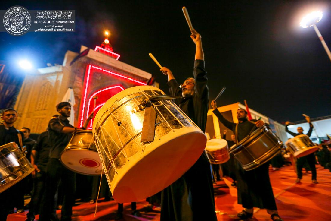 مراسم عزاء أهالي النجف الاشرف ليلة التاسع من محرم في رحاب العتبة العلوية المقدسة | 