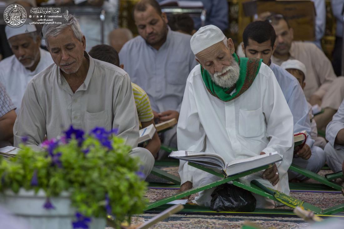 ترانيم قرانية رمضانية تضفي انفاس الولاء عند حضرة سيد الشهداء  | 