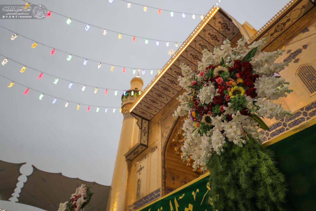 شاهد كيف بدت معالم الصحن الشريف لمرقد أمير المؤمنين في يوم مولد الإمام الحسين (عليهما السلام)  | 