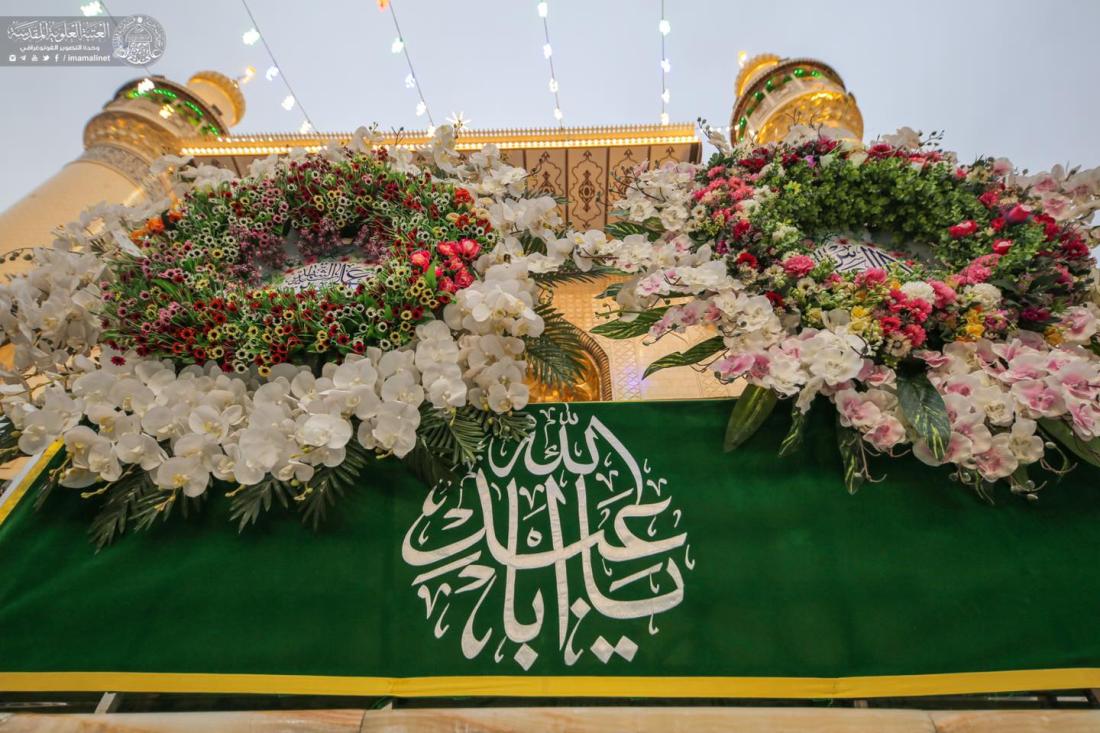 شاهد كيف بدت معالم الصحن الشريف لمرقد أمير المؤمنين في يوم مولد الإمام الحسين (عليهما السلام)  | 