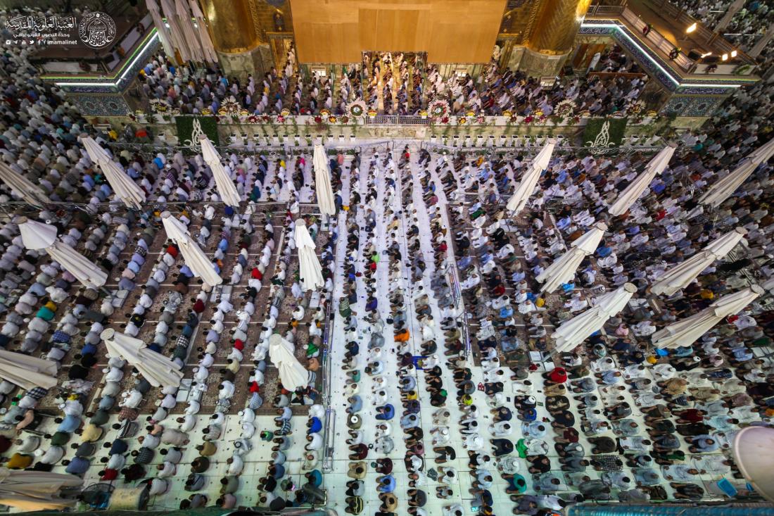 صلاة الجماعة ليلة عيد الغدير الأغر في الصحن العلوي المطهر | 