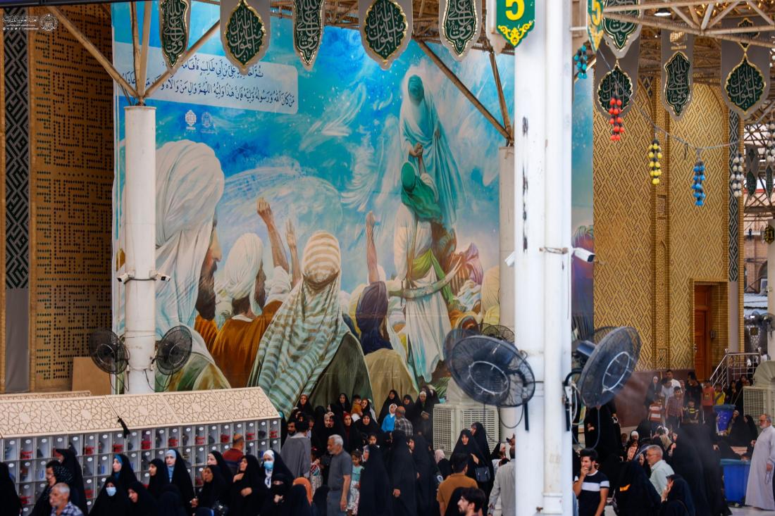 رفع لوحات فنية تعبِّر عن يوم بيعة الغدير وولاية الإمام أمير المؤمنين (عليه السلام)  ابتهاجًا بعيد الغدير الأغر | 